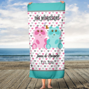 Personalised Couple's Wedding Bath Towel