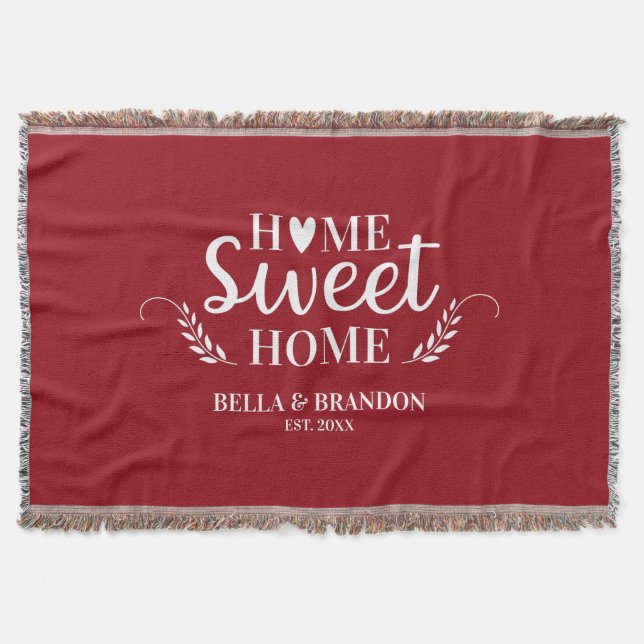 Personalised Couples Wedding Throw Blanket (Front)
