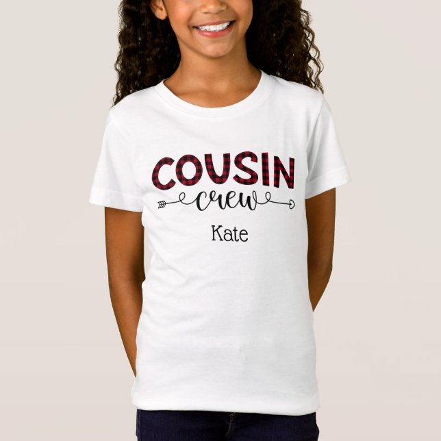 Personalised Cousin Crew Family Matching  T-Shirt (Front)