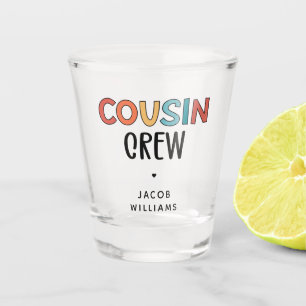 Personalised Cousin Crew Matching Cousins Gift Shot Glass