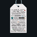 Personalised Covid-19 World Pandemic Commemorative Gift Tags<br><div class="desc">With the global pandemic of covid-19, everyone around the world has been affected one way or another. This year has most definately been like no other, this christmas tag is a great finishing touch to your wrapping for your friends and family. The favour tag features iconic text from this years...</div>