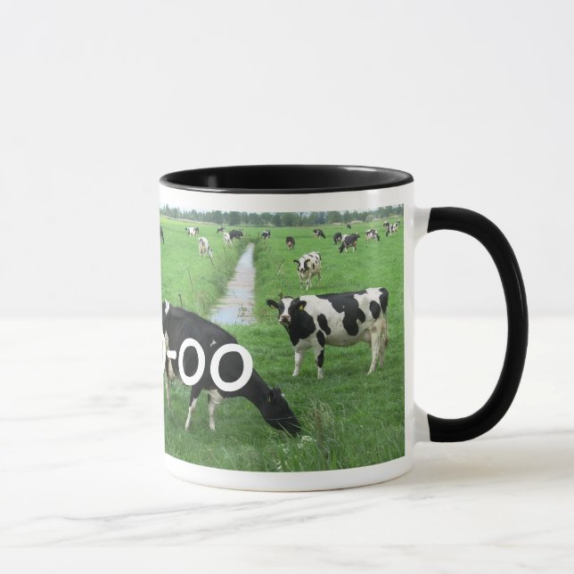 Personalised Cow Gift: Milk Mug with Cows (Right)