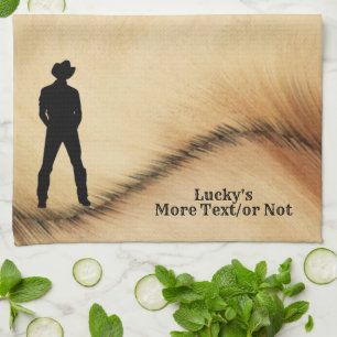 Personalised Cowboy Tea Towel
