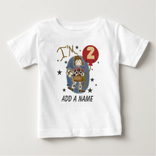 Personalised Cowgirl 2nd Birthday T-shirt