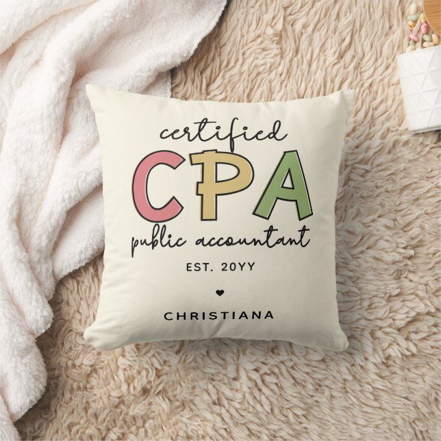 Personalised CPA Certified Public Accountant Gifts Cushion (Blanket)