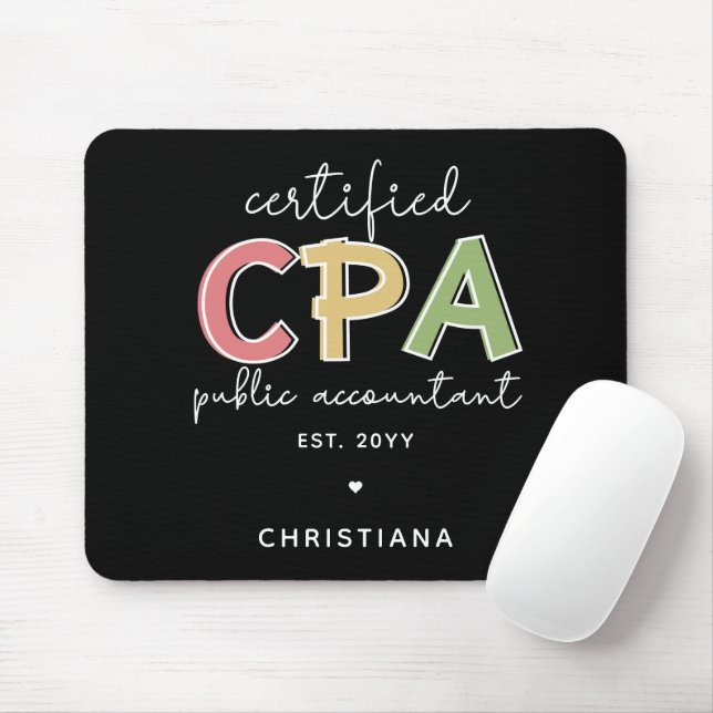 Personalised CPA Certified Public Accountant Gifts Mouse Pad (With Mouse)