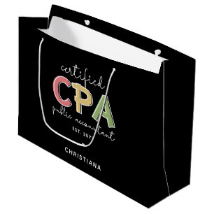 Personalised CPA Certified Public Accountant Large Gift Bag