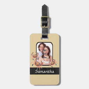 Personalised crab luggage tag