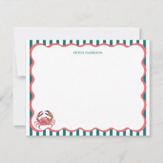 Personalised Crab Notecards | Custom Stationery