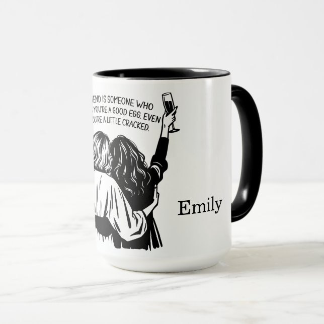 Personalised Cracked Friends Mug (Front Right)