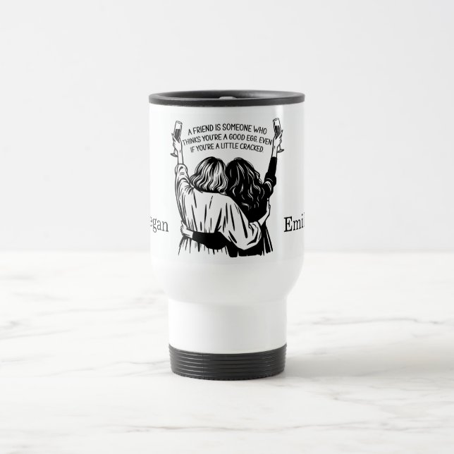Personalised Cracked Friends Travel Mug (Center)