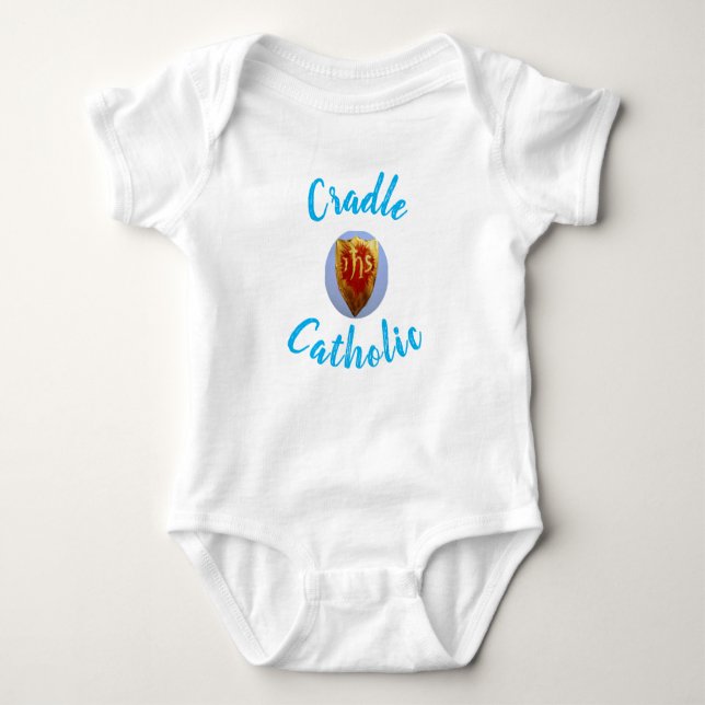 Personalised "Cradle Catholic" Baby Bodysuit (Front)