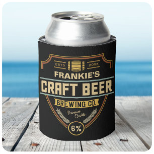 Personalised Craft Beer Label Brewing Company Bar Can Cooler