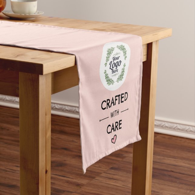 Personalised Craft Fair Table Runner, Branded  Short Table Runner (In Situ)