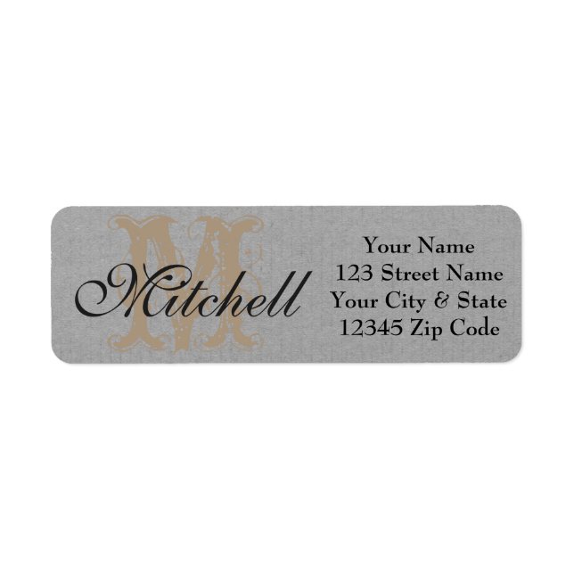 Personalised craft paper return address labels (Front)
