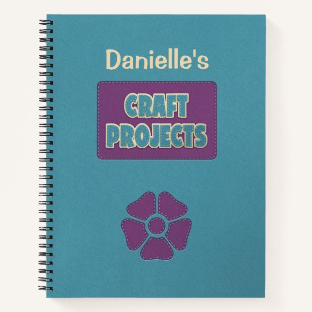 Personalised Craft Projects Notebook (Front)