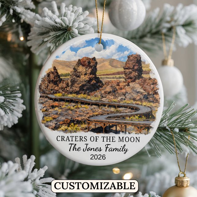 Personalised Craters of the Moon National Monument Ceramic Tree Decoration (Creator Uploaded)