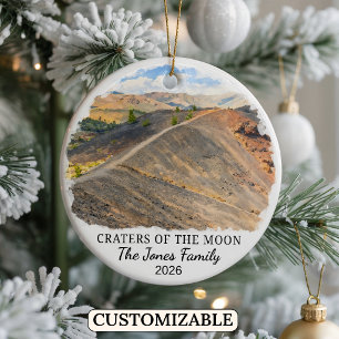 Personalised Craters of the Moon National Monument Ceramic Tree Decoration
