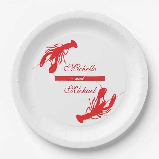 Personalised Crawfish Boil Event Plates (Front)