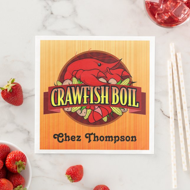 Personalised Crawfish Boil Napkin (Insitu)