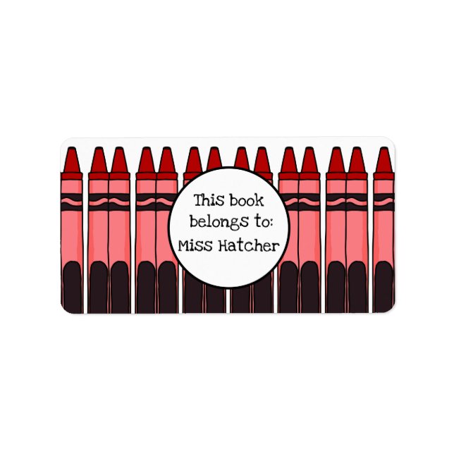 Personalised Crayon Labels (Front)