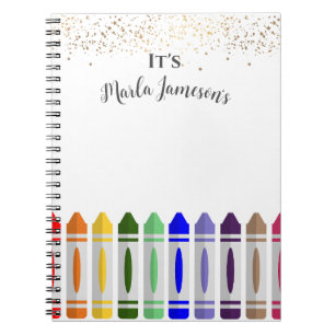 Personalised Crayon Star Design  Notebook