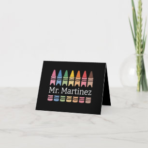 Personalised Crayon Teacher Name Cute Back School Announcement