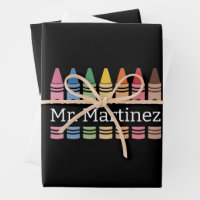 Personalised Crayon Teacher Name Cute Back School