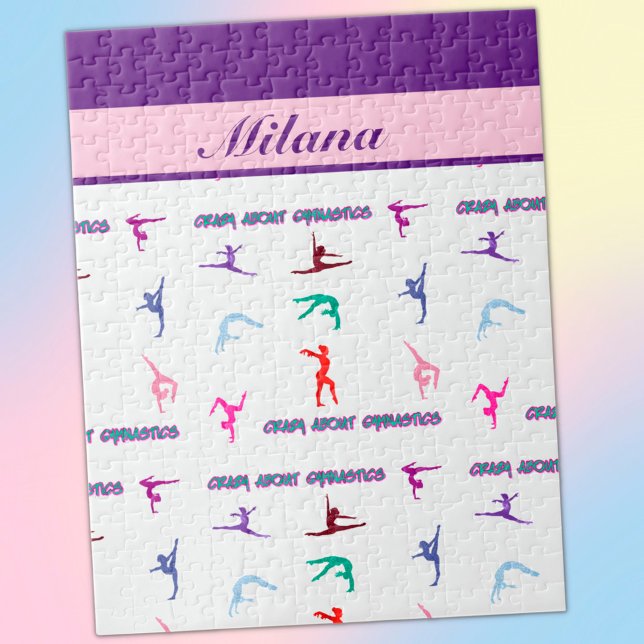 Personalised Crazy About Gymnastics Jigsaw Puzzle (Creator Uploaded)