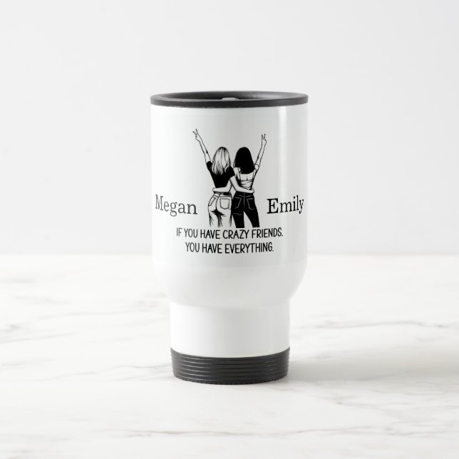 Personalised Crazy Friends Travel Mug (Center)