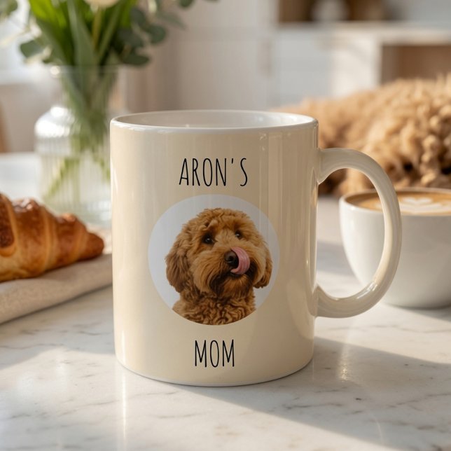 Personalised Cream Dog Mum Mug with Pet Name (Creator Uploaded)