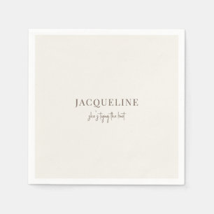 Personalised Cream Tying the Knot Simple Shower  Napkin