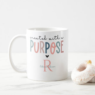 Personalised Created With A Purpose Coffee Mug