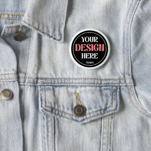 Personalised, creative, elegant & timeless 6 cm round badge