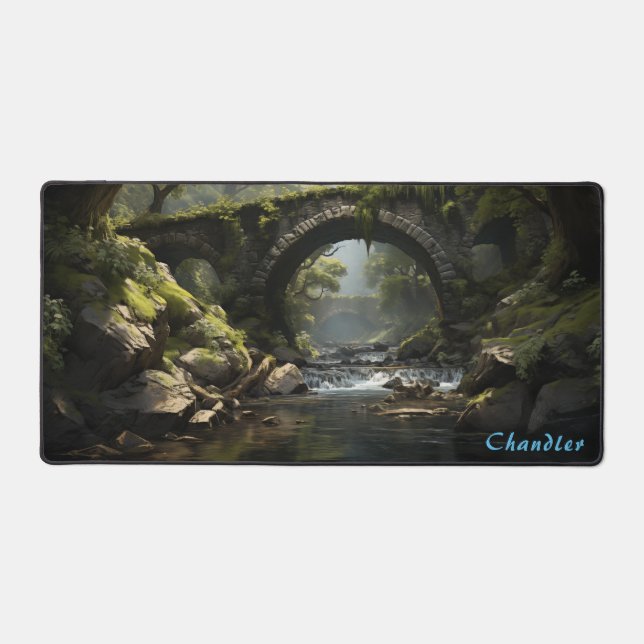 Personalised Creek in the Forest Desk Mat  (Front)