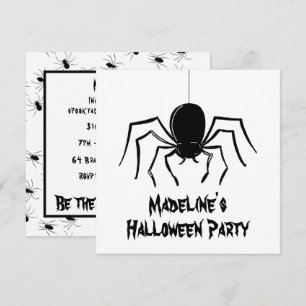Personalised Creepy Spiders Halloween Invitation