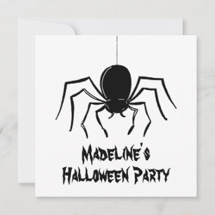 Personalised Creepy Spiders Halloween Invitation