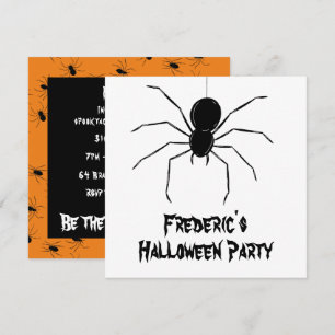 Personalised Creepy Spiders Halloween Invitation