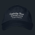 Personalised Crew Rowing Club Team & Rower Name Embroidered Hat<br><div class="desc">The perfect hat for anyone who loves rowing and their club/team. This quality baseball style hat features 3 lines of custom text - add your crew club name, rower's name, event name, etc. Easily change the colour of the text and the cap. Whether you're a novice or expert rower, this...</div>