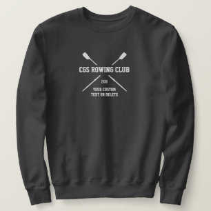Personalised Crew Rowing Logo Oars Team Name Year Sweatshirt