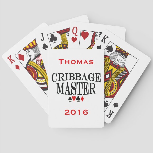 Personalised Cribbage Master Playing Cards (Back)