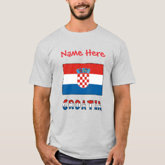 Personalised Croatia Flag Men's T-Shirt