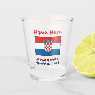 Personalised Croatia Flag  Shot Glass