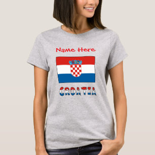 Personalised Croatia Flag Women's T-Shirt