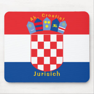 Personalised Croatian Flag Mouse Pad