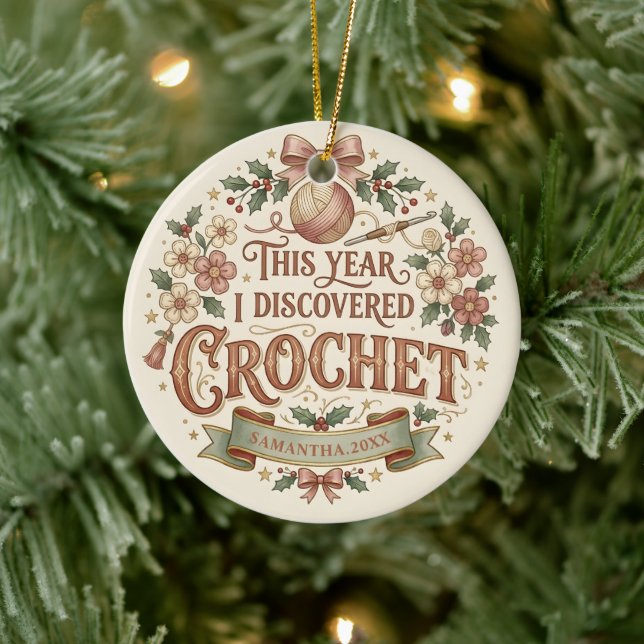 Personalised Crochet Christmas Ornament (Tree)