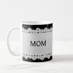 Personalised Crochet Lace Edged Fabric Mug