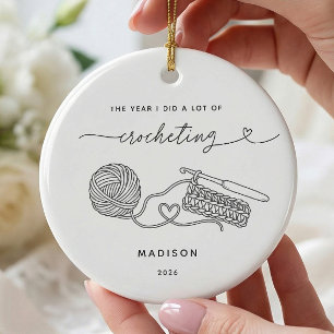 Personalised Crochet Lover Christmas Ornament
