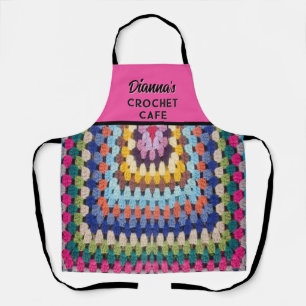 Personalised crochet-loving All-Over Print Apron