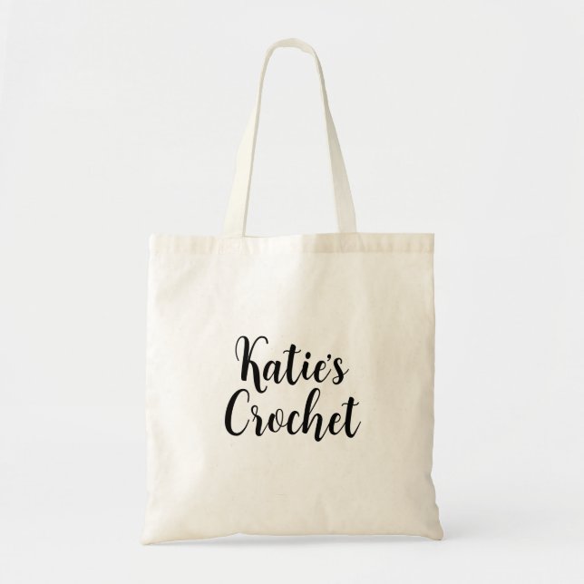 Personalised Crochet Project Tote Bag (Front)